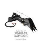 Titan Attachments Mini Skid Steer Fronthoe Backhoe Excavator With 10  Bucket