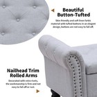 Storage Ottoman Bench Linen End Of Bed Tufted Button Upholstered W  Rolled Arms