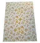 Vtg 1970 s Floral Tablecloth Mid Century Modern Orange Yellow Retro  72 X 52