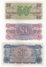 British Military Issue Bank Notes  Set Of 3  All Different  Xf   unc