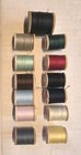 Lot Of 13 Vintage Clark s Wooden Sewing Thread Spools Usa Made Read