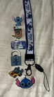 Stitch Disney Trading Pin Lot Of 5 With Stitch Lanyard   Us Seller   Starter