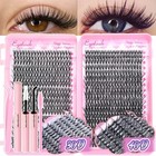 Diy Lash Extension Kit Clusters Individual Eyelashes Kit 9-16mm With Bond And Se