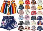 Women s Casual Elastic Waist Basic Summer Shorts With Pockets