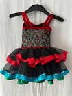 A Wish Come True    fa La La    Girls Holiday Dance Costume Dress Xs c