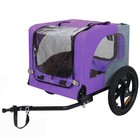 Outdoor Heavy Duty Collapsible Pet Bike Trailer With 16-inch All-terrain Wheels