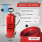 Chapin 3 5 Gallon Tri Poxy Industrial Concrete Open Head Handheld Tank Sprayer