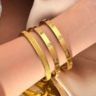 Women s Stainless Steel Bracelet Set Flower Stud Stackable Casual Jewelry Gift