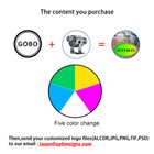 15w-300w Custom Color Change Waterproof Rotating Advertising Logo Gobo Projector