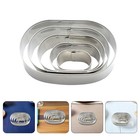 2 Sets Oval Cookie Mould Cake Decorating Tools Diy Biscuit Cutters