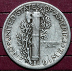 1944  D   Mercury Dime             17 8mm