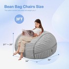 Bean Bag Chair 3ft Big Bean Bag Chairs Adults W  Memory Foam Filled 3 beanbag