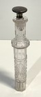 Antique Cut Glass Or Crystal Decanter Perfume Bottle Silver Stopper