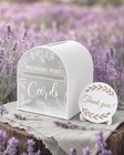 Large White Wooden Wedding Card Box - Rustic Reception Mailbox For Gifts   Cards