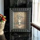 Gothic Chrome Hearts Blackened Wood Picture Frame 8x10 Photo Wall Art Logo Decor