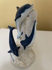 Seaworld Classic Dolphin Gift Shop Figurine Pod Of 3 Coral Reef Souvenir