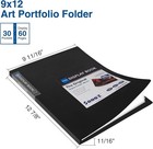 Sooez 30pocket Binder With Plastic Sleeves 9x12  Heavy Duty Art Portfolio