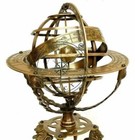 Antique Vintage Astrolabe Compass 18  Nautical Brass Sphere Engraved Armillary