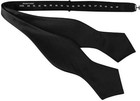 Men s Exquisite Woven Silk Self Bowtie Solid Diamond Bow Ties Black