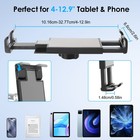Aluminum Alloy Tablet Phone Mount Holder Flexible Long Arm Clamp For Bed Desk