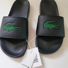 Lacoste Serve Slide Croco Logo Sandals Mens Size 10 12 13 Black