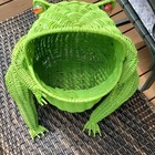 Wicker Basket Boho Retro Frog Decor  1960 s Vintage