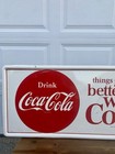Vintage Original 1960   s 54 Inch Coca Cola Things Go Better With Coke Metal Sign 