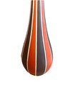 Vintage Mid-century Modern Quartite Like Creative Table Lamp Orange Brown Stripe