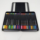 Uni Posca 24-color Soft Pastel Artist Set Tin Box Drawing Chalk Pencils New