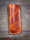 Leather Edc Pocket Knife Slip Universal 4 75   x 2    Fits Bugout  Stockman And More