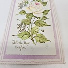 Vintage Cameo Orchid Happy Floral  Anniversary Card Made In Usa Unused 