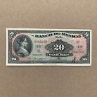 1959 Mexican 20 Pesos Banco De Mexico Currency Paper Money American Banknote Co 
