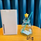 Starbucks Christmas Gingerbread tree Glass Mug     Straw  Holiday Gift cute Style