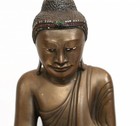 Antique Bronze Buddha Burmese Buddhist Statue 1930