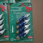 24 Westinghouse Blue Snow Covered Christmas Painted Candle Bulbs 4 Watts 120v