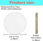 40pcs Metal Sublimation Ornament Blanks For Christmas Tree Decor  Heat Press Pri