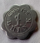 Vintage Bar Or Saloon Trade Token Mirror Saloon Ferndale Calf By Patick   Co S f