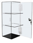 T z Tagz Clear Acrylic Display Case Removable 2 Shelf Locking Showcase Cabinet