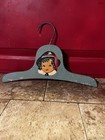 Vintage 1930s 1940s Art Deco Wooden Girls Face Hanger Clothes Closet Wall Decor 