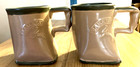 Pair Of Baileys Yum Mugs Not Straight Vintage Mugs Cool Looking Mugs Coffee Cups
