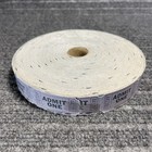 Vintage Indiana Ticket Roll Admit One Blue Carnival Circus Movie Theater Nos