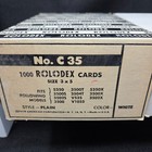 Vtg Original Rolodex C 35 White Refill Index Cards - Box Of 1000 Opened Unused