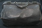 Antique Brown Tan Cowhide Leather Doctors Bag Gladstone