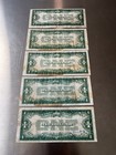 Five 1928a  1 Silver Certificate    funny Back    One Dollar Bank Note Blue Seal Lot