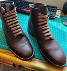 Sz 12 13 Bespoke Boots  Ww2 Army Officer Russet Pebble Grained