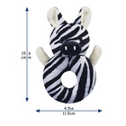 Baby Zebra Soft Rattle Toy  Zebra Plush Infant Shaker Rattle Easy-grasp Stuffed 
