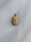 Antique Victorian Mourning Locket Pendant Gold Filled 