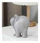 Elephant Statue 5 5 Inch Light Gray Resin Sculpture Modern Home Decor