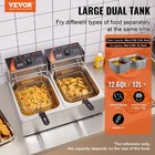 Vevor Commercial Electric Deep Fryer Countertop Fryer 3000w Dual Tank 2x9qt 8 6l
