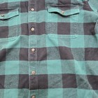 Lucky Brand Flannel Shirt Mens Xxl Turqouise Plaid Front Button